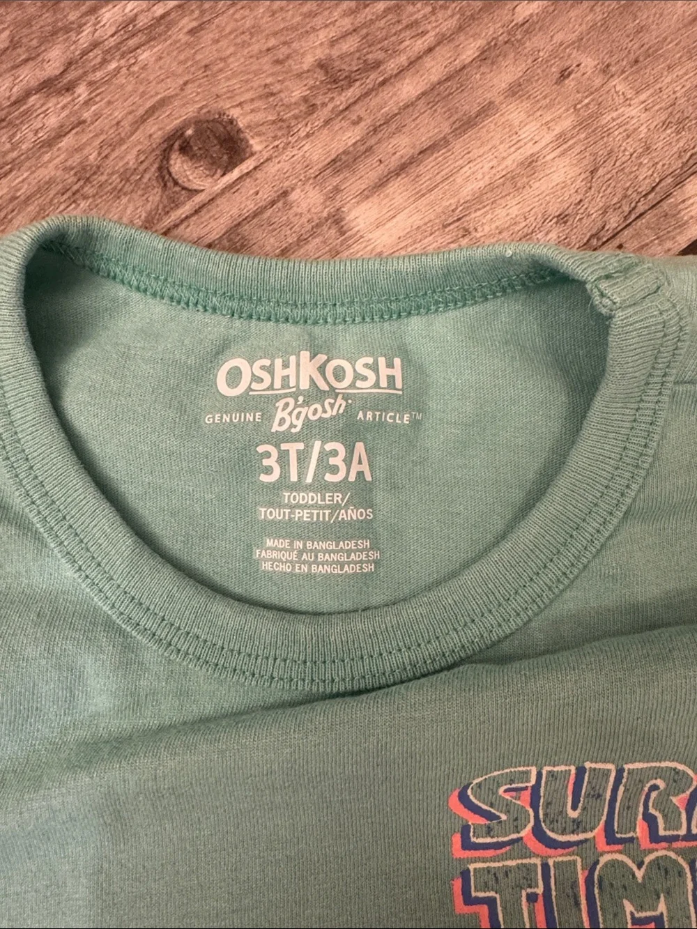 OshKosh B'gosh Sage Green Surf Time Dino Tank Top